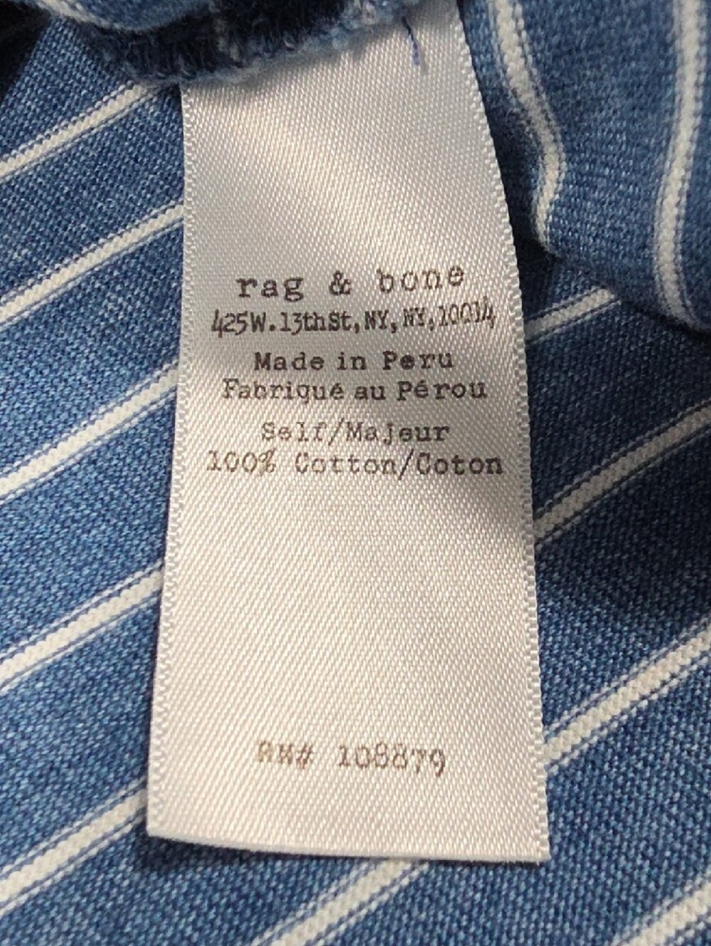 rag & bone Blue and White Striped Tank Top - Picture 5 of 5